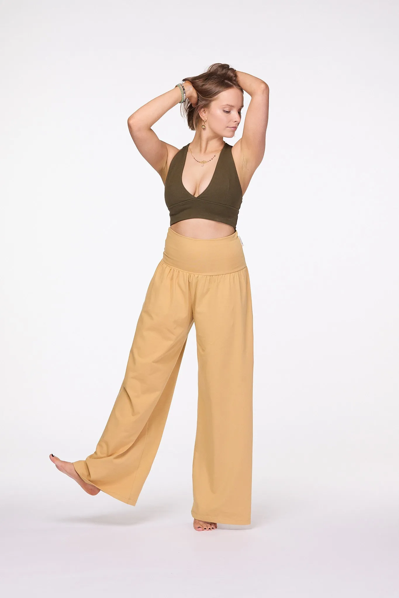 Palazzo Pants Wide Leg pants | Mustard
