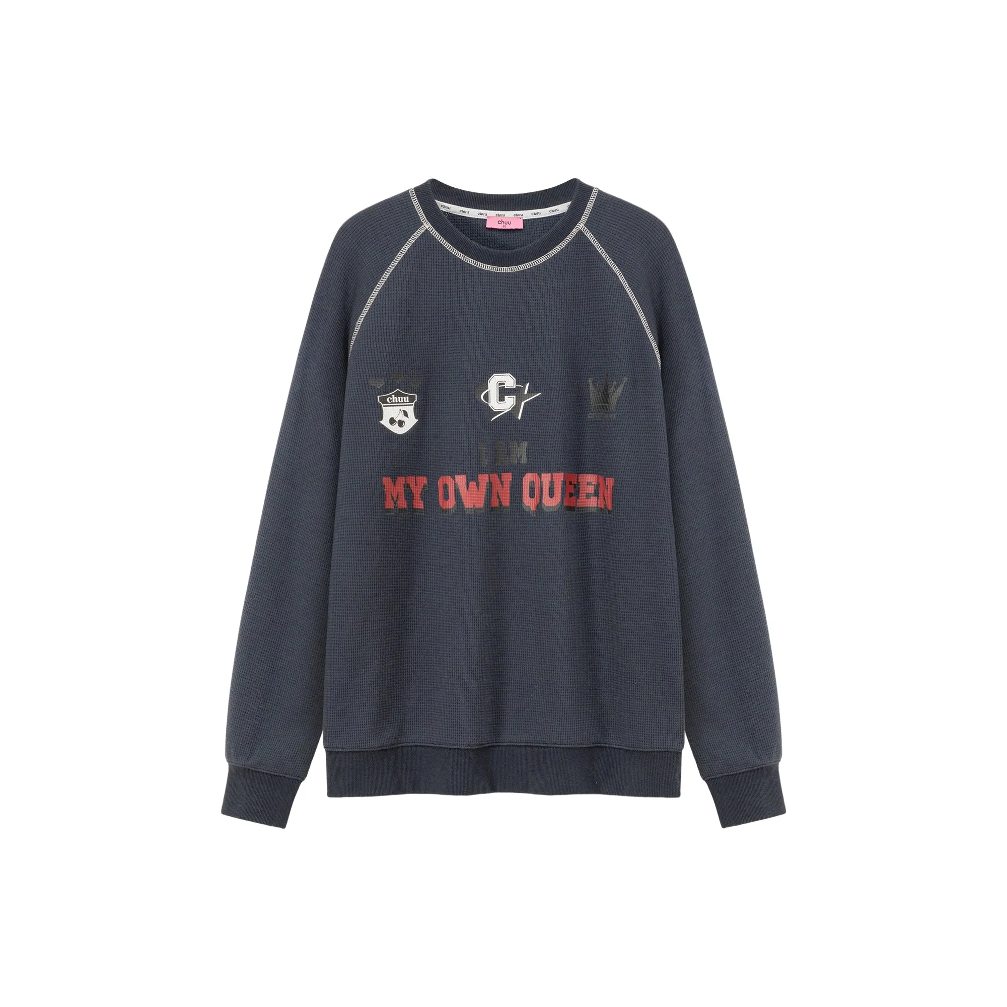 Queen Sporty Stitch Waffle Sweatshirt