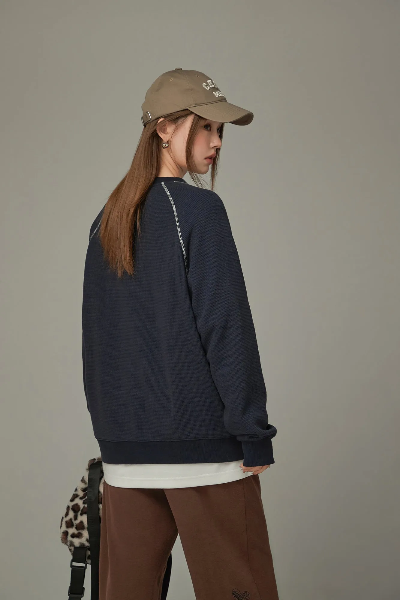 Queen Sporty Stitch Waffle Sweatshirt