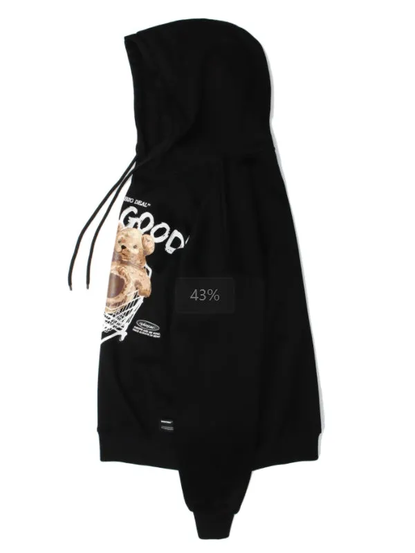 Ragdoll Bear Printed Couple Loose Hooded Sweatshirt