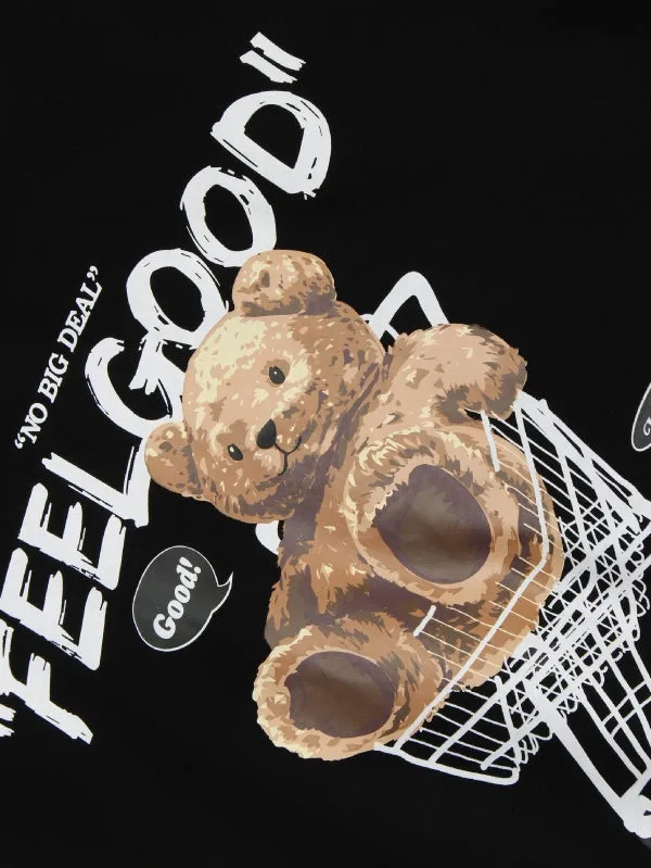 Ragdoll Bear Printed Couple Loose Hooded Sweatshirt