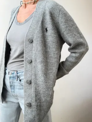 Ralph Lauren Soft Ribbed Cardigan Grey