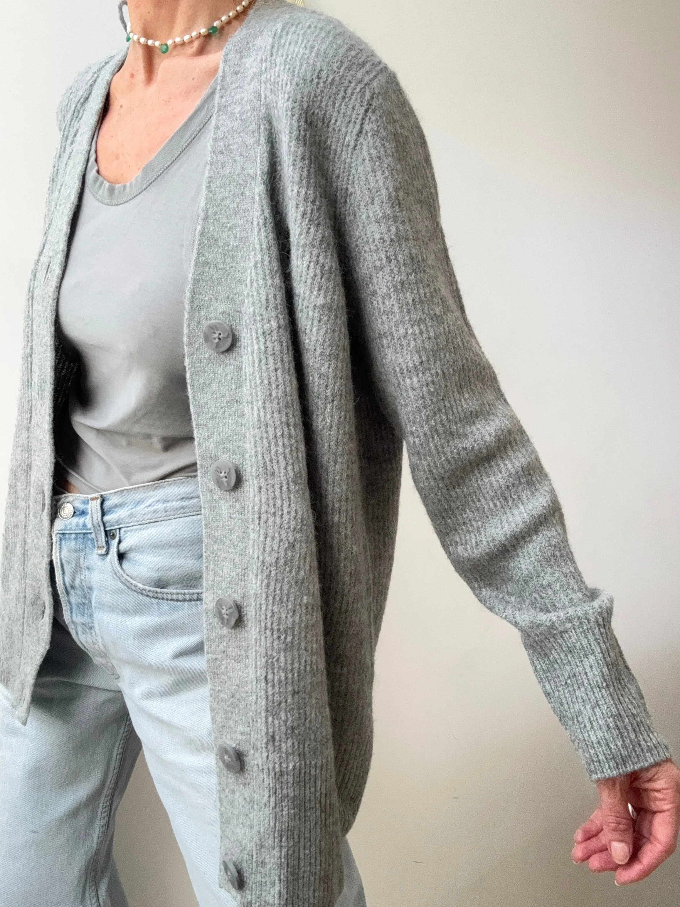 Ralph Lauren Soft Ribbed Cardigan Grey