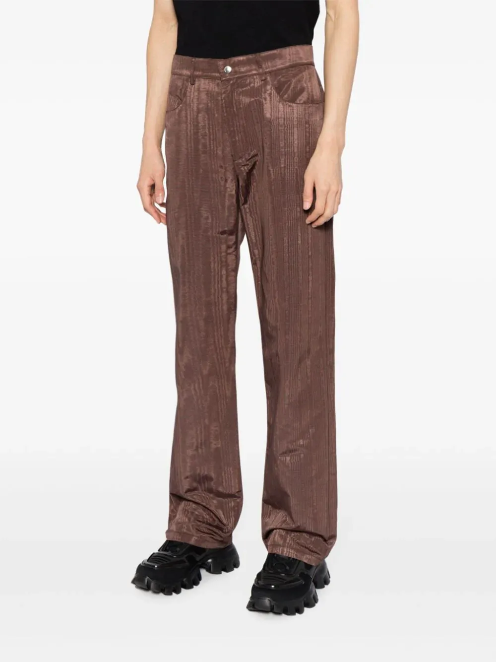 Regenerated Moire Wide Leg Pants