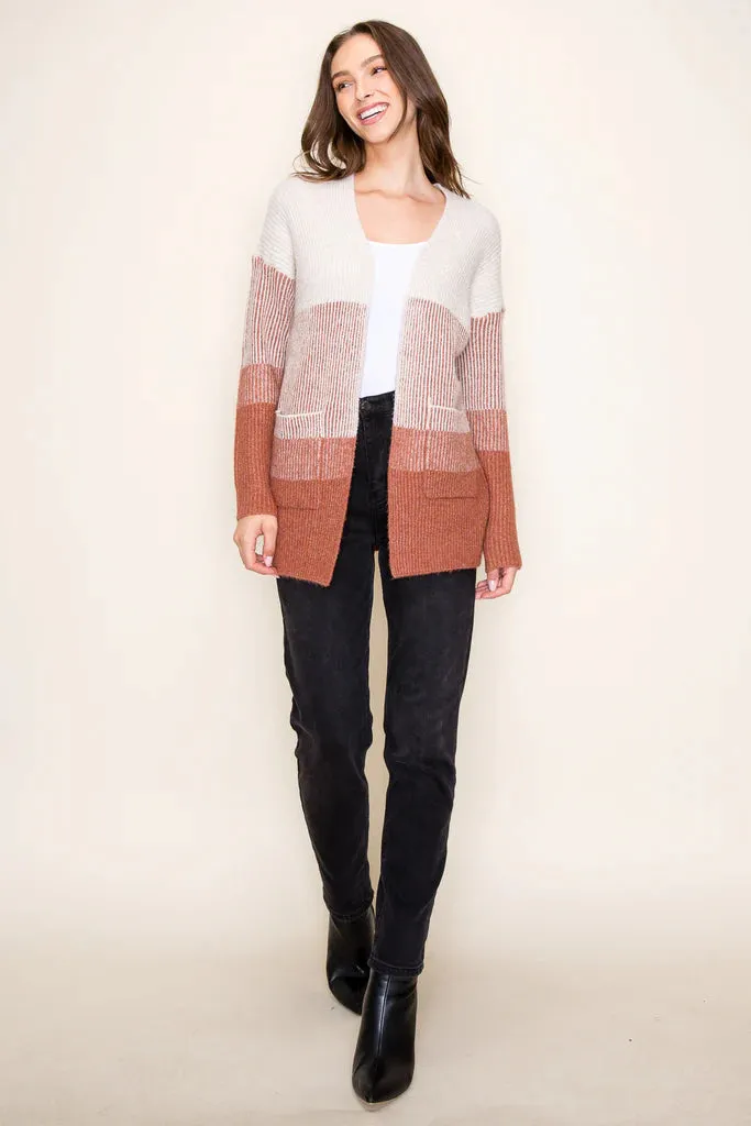 Ribbed Colorblock Cardigans - FINAL SALE