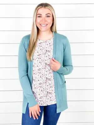 Seafoam Open Knit Cardigan