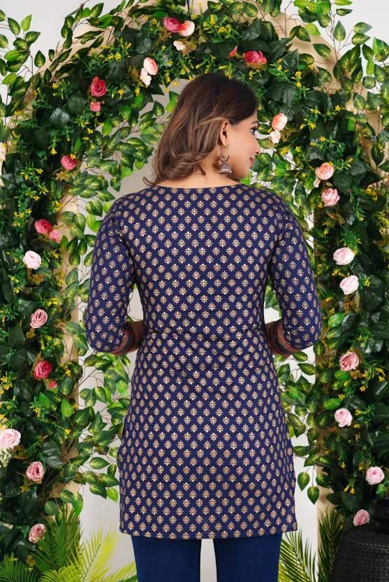 Serene Blue Floral Kurta