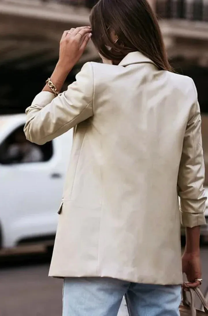 Shannon Faux Leather Blazer