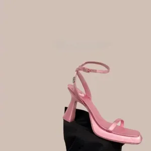 Sohiwoo  New Letter Open Toe One line Buckle Sandals with Sexy Waterproof Platform Design Versatile High Heels Women's Shoes