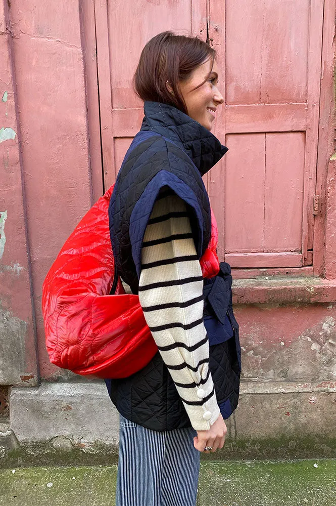 Stella Nova Blue Striped Quilted Vest