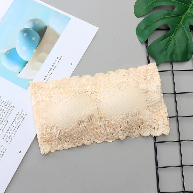 Summer Tube Flapper Safety Lace Bra Underwear Tank Tops
