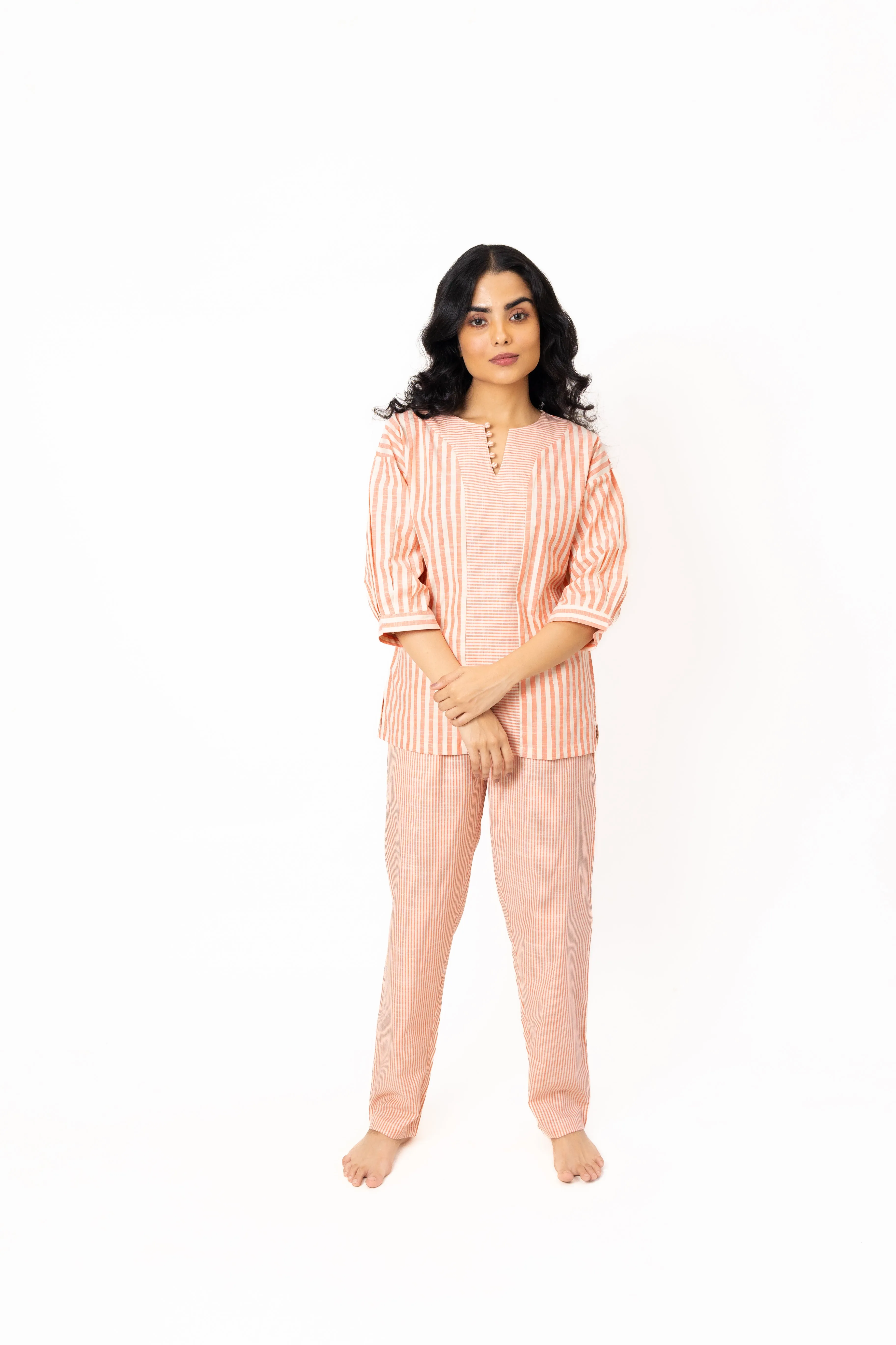 Sunset Stripes  Cotton Nightsuit