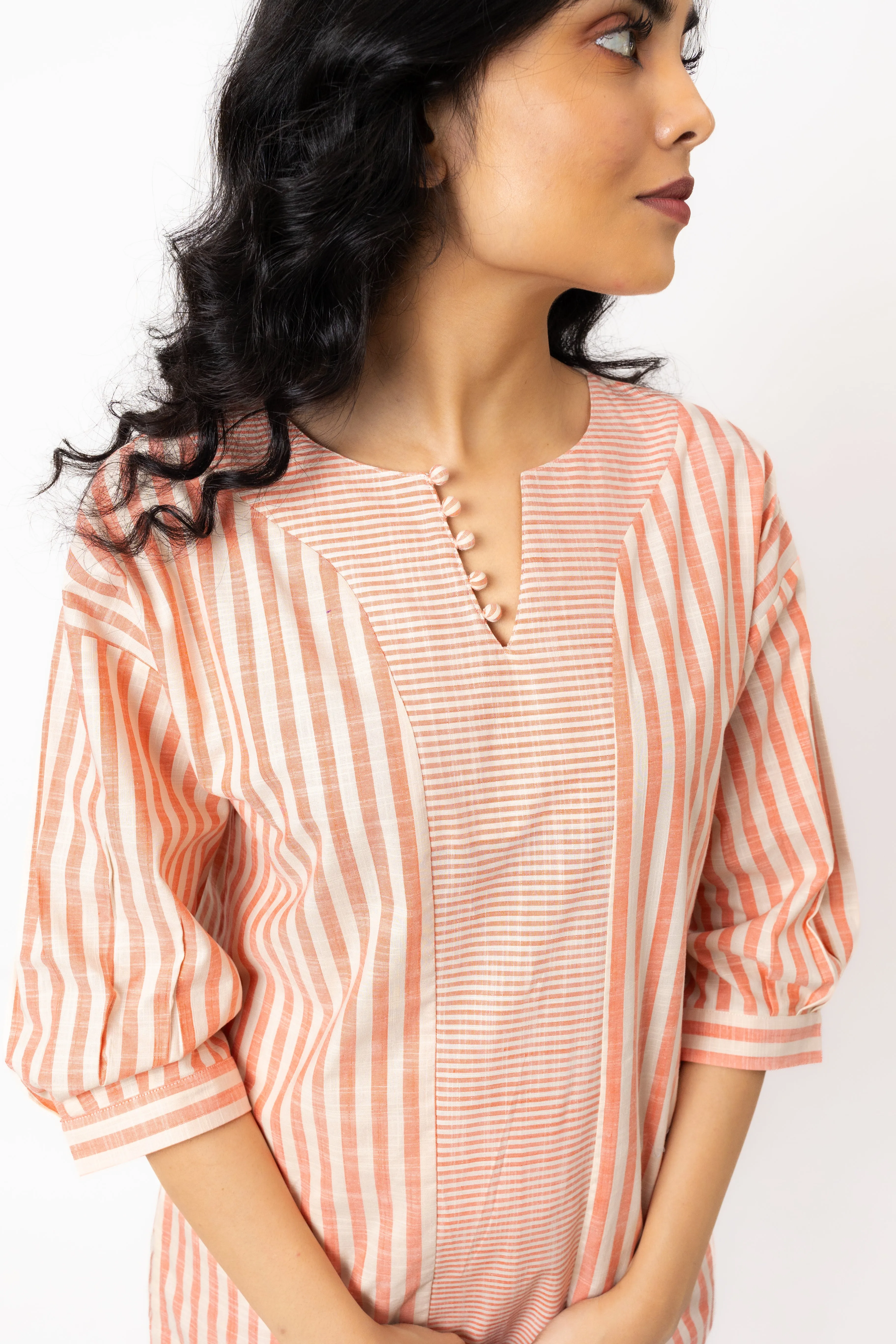 Sunset Stripes  Cotton Nightsuit