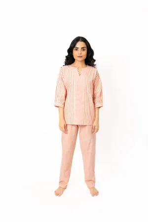 Sunset Stripes  Cotton Nightsuit