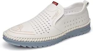 TangDao Mens Loafers, Leather Slip On Moccasins Penny Loafers, Breathable Driving Walking Lightweight Casual Shoes