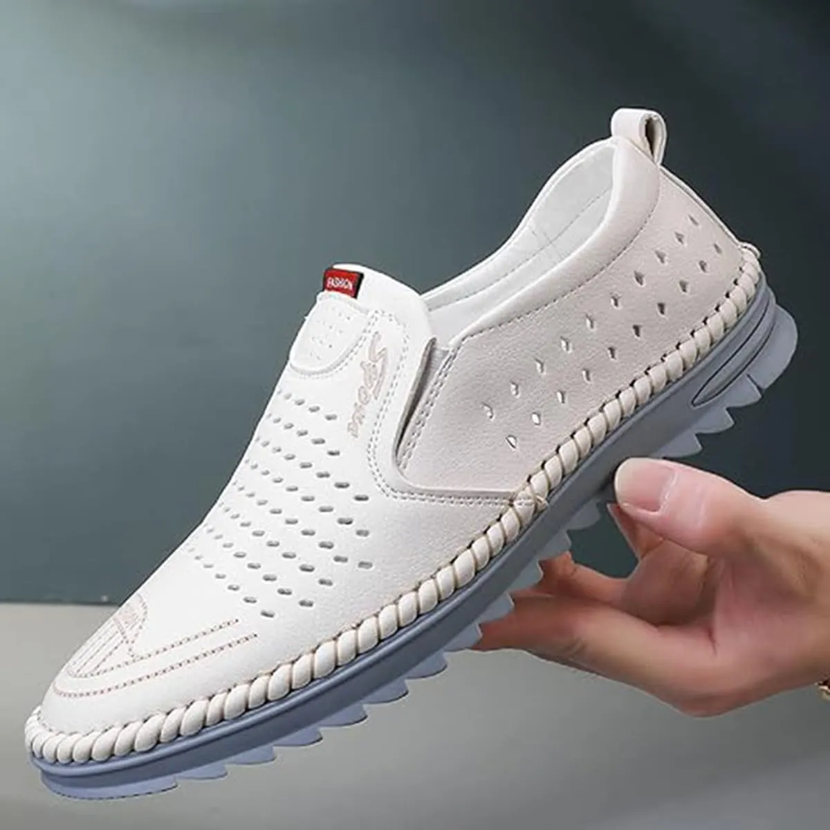 TangDao Mens Loafers, Leather Slip On Moccasins Penny Loafers, Breathable Driving Walking Lightweight Casual Shoes