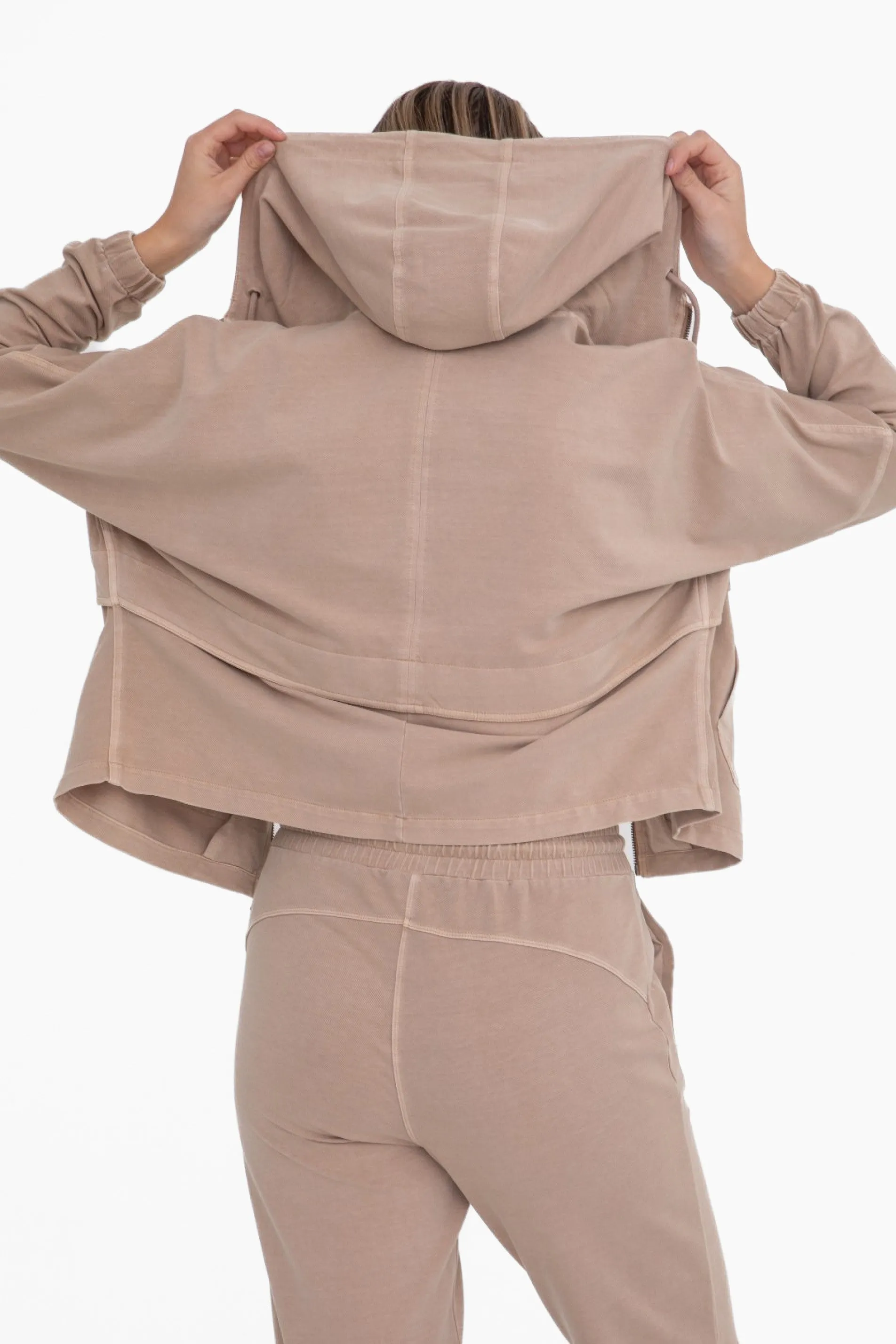 Taupe Utility Style Denim Jacket | Mono B - Final Sale