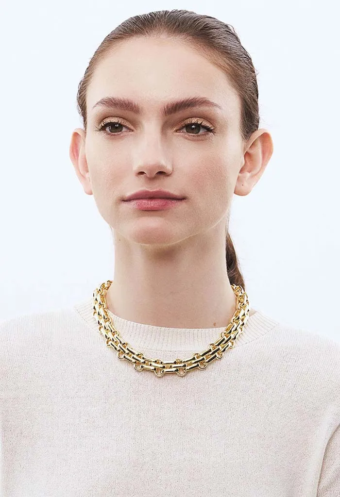 Three Layered Necklace - Gold