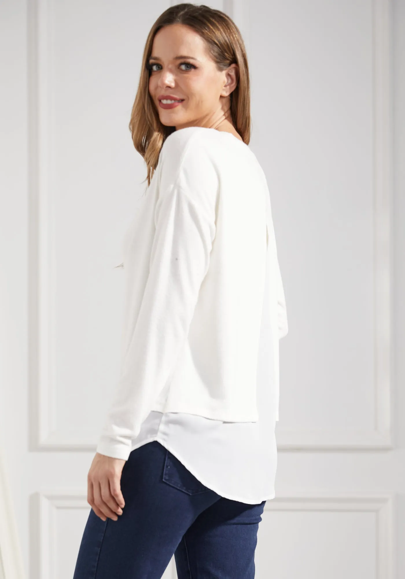 UltraEase Layered Boatneck (Ivory)