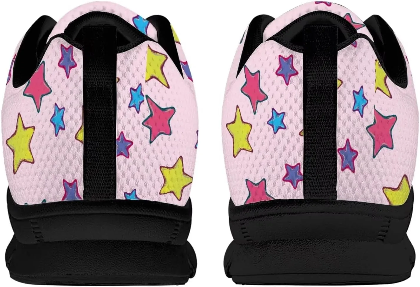 Women's Running Shoes Lightweight Breathable Tennis Shoes for Teenager Girls Lace-Up Comfortable Sneakers Gift for Mom Wife Daughters Suitable for All Seasons Black Sole Size 5-12