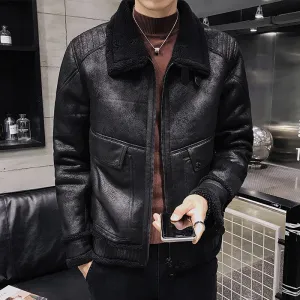 WoolCraft Men’s Cotton Bomber Jacket – Timeless Warmth, Modern Style