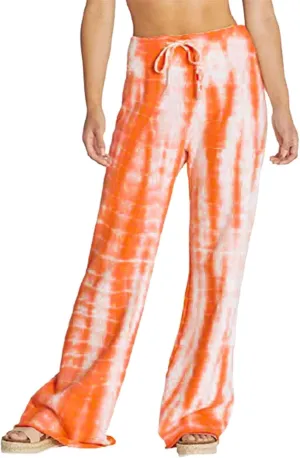 YOLAI Women's Casual Tie-dye Printed Pants High Waist Drawstring Straight Leg Pant Lightweight Trousers with Pockets