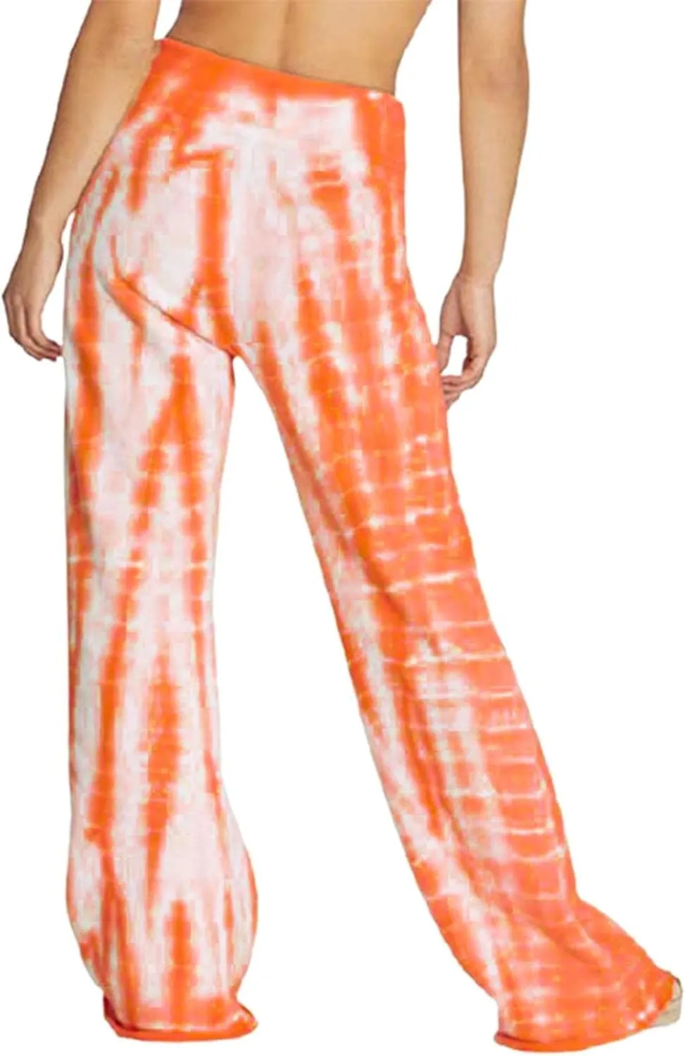 YOLAI Women's Casual Tie-dye Printed Pants High Waist Drawstring Straight Leg Pant Lightweight Trousers with Pockets